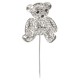 Large Diamante Teddy Bear on a Stem 