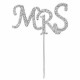 Diamante Mrs sign on a Silver Stem 