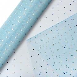 Glitter Dot Organza Net on a Roll - 29cm x 10mt  