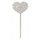 Diamante Solid Heart on a Stem