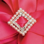 Diamante/Pearl Ribbon Buckle  