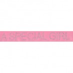 Pink Diamante Ribbon a Special Girl - 40mm x 10Mt 