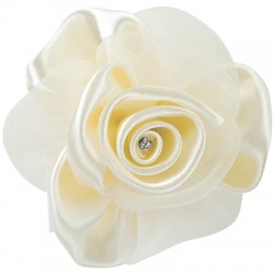 Large Satin Organza Rose with Clip  