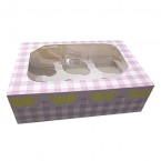 Lilac Gingham/Butterfly Muffin/Cupcake Box