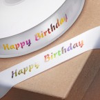 Multicolour Happy Birthday Ribbon - 20mm x 50mt 