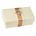 Ivory Silk Rectangle Box with Lid  