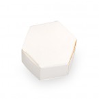 White Silk Hexagonal Box  