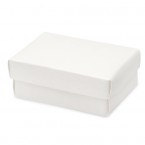 White Silk Rectangle Box with Lid   