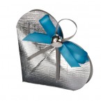 Silver Silk Heart Box 