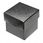 Black Leather Square Box with Lid 