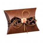 Chocolate Brown Silk Pillow Box 
