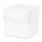 Glossy White Square Box with Lid 