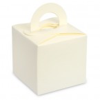 Ivory Silk Square Box with Handle 