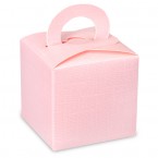 Pink Silk Square Box with Handle 